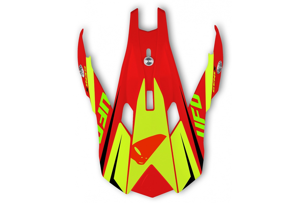 frontino casco motocross Interceptor II Genix rosso - Ricambi caschi - HR053 - Ufo Plast