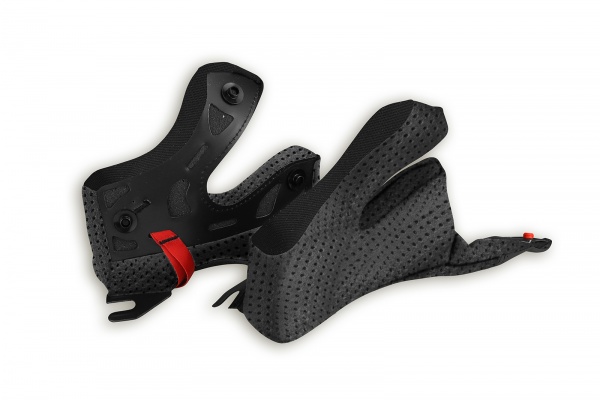 Guanciali casco motocross Diamond con sistema rimozione rapido grigio - Ricambi per caschi - HR064-E - Ufo Plast