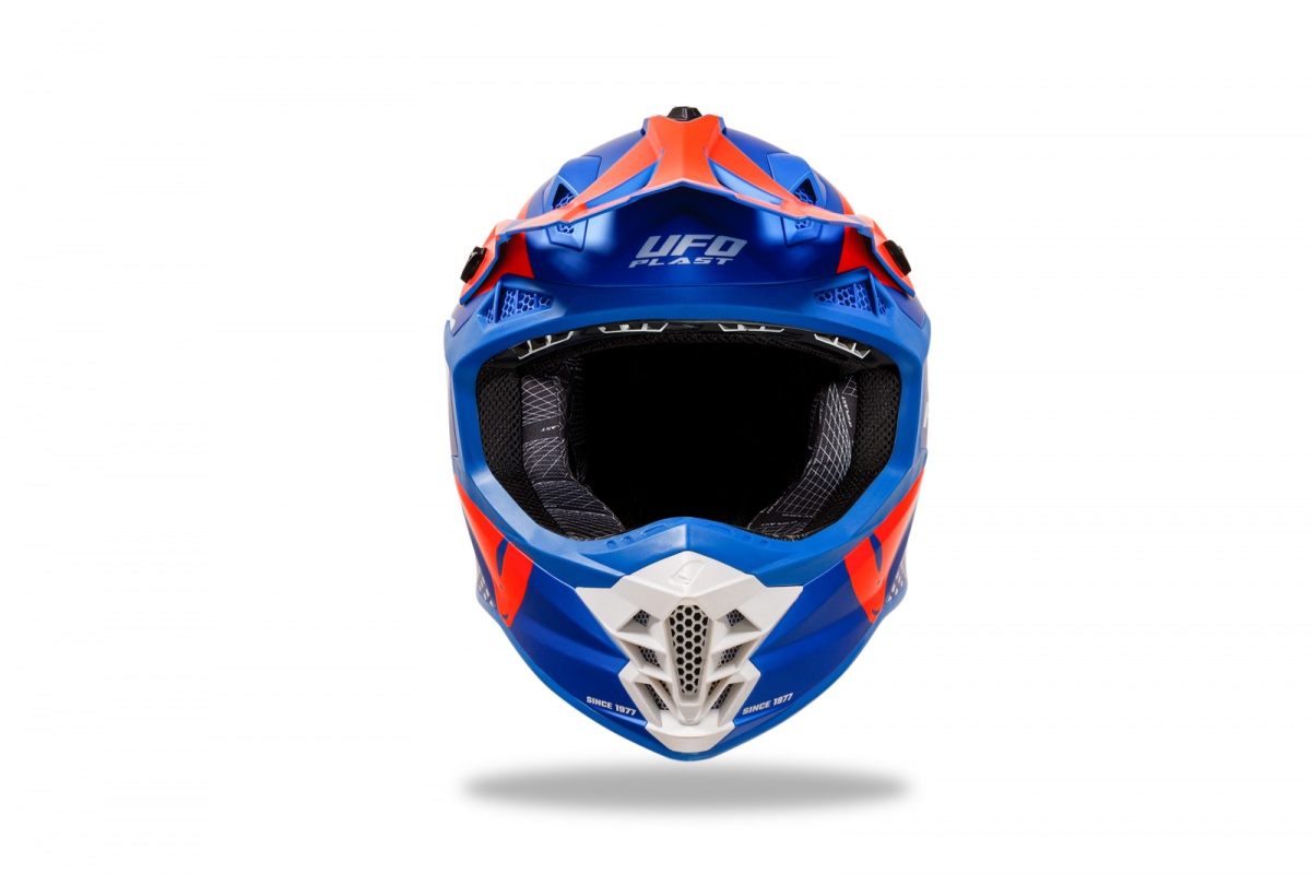 Casco motocross Intrepid blu e arancione - Caschi - HE13400-CF - Ufo Plast