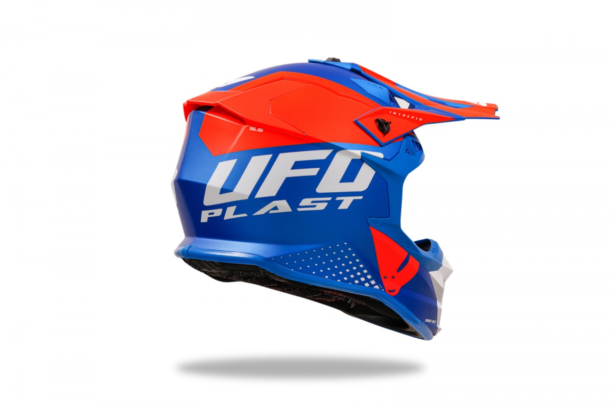 Casco motocross Intrepid blu e arancione - Caschi - HE13400-CF - Ufo Plast