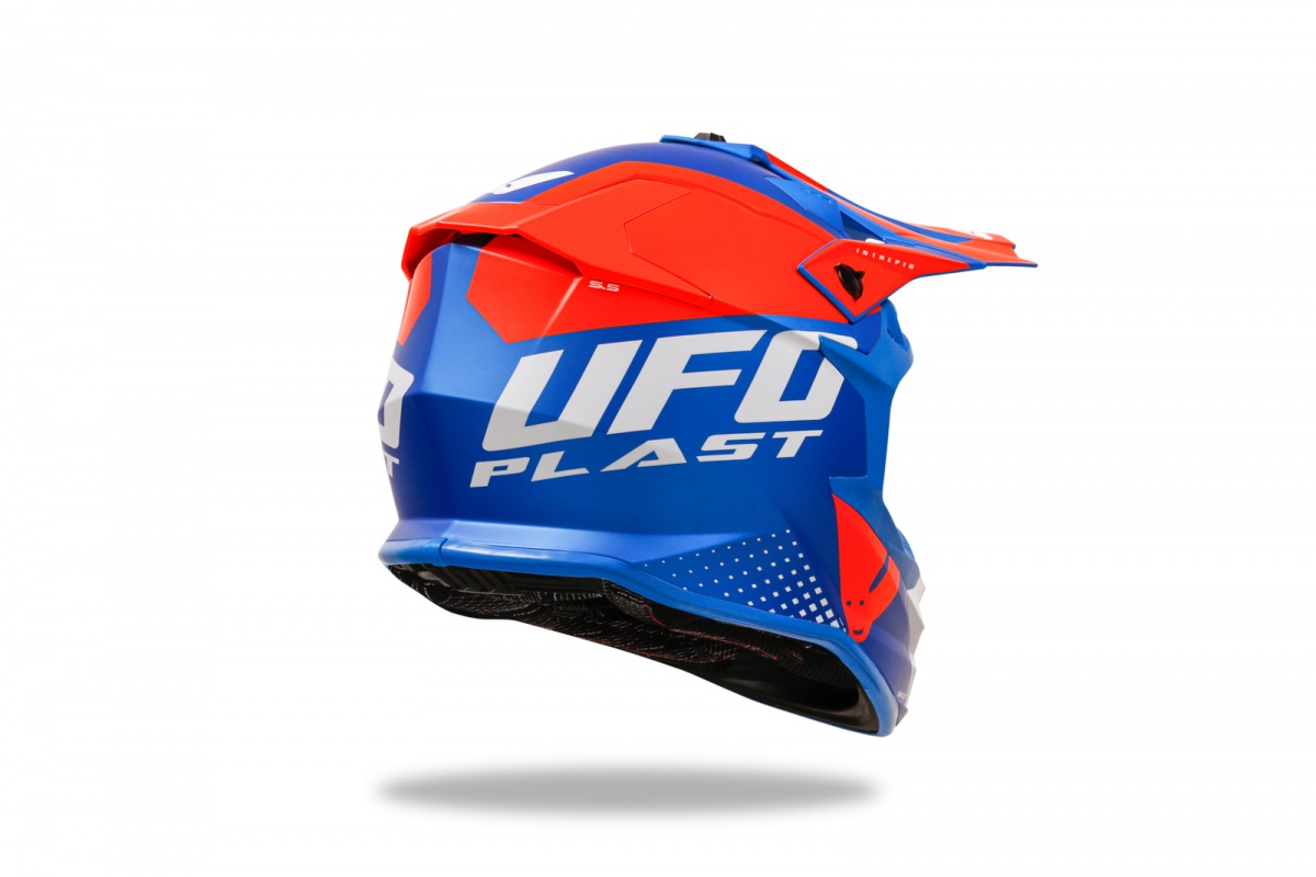 Casco motocross Intrepid blu e arancione - Caschi - HE13400-CF - Ufo Plast