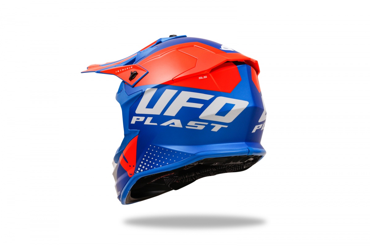 Casco motocross Intrepid blu e arancione - Caschi - HE13400-CF - Ufo Plast