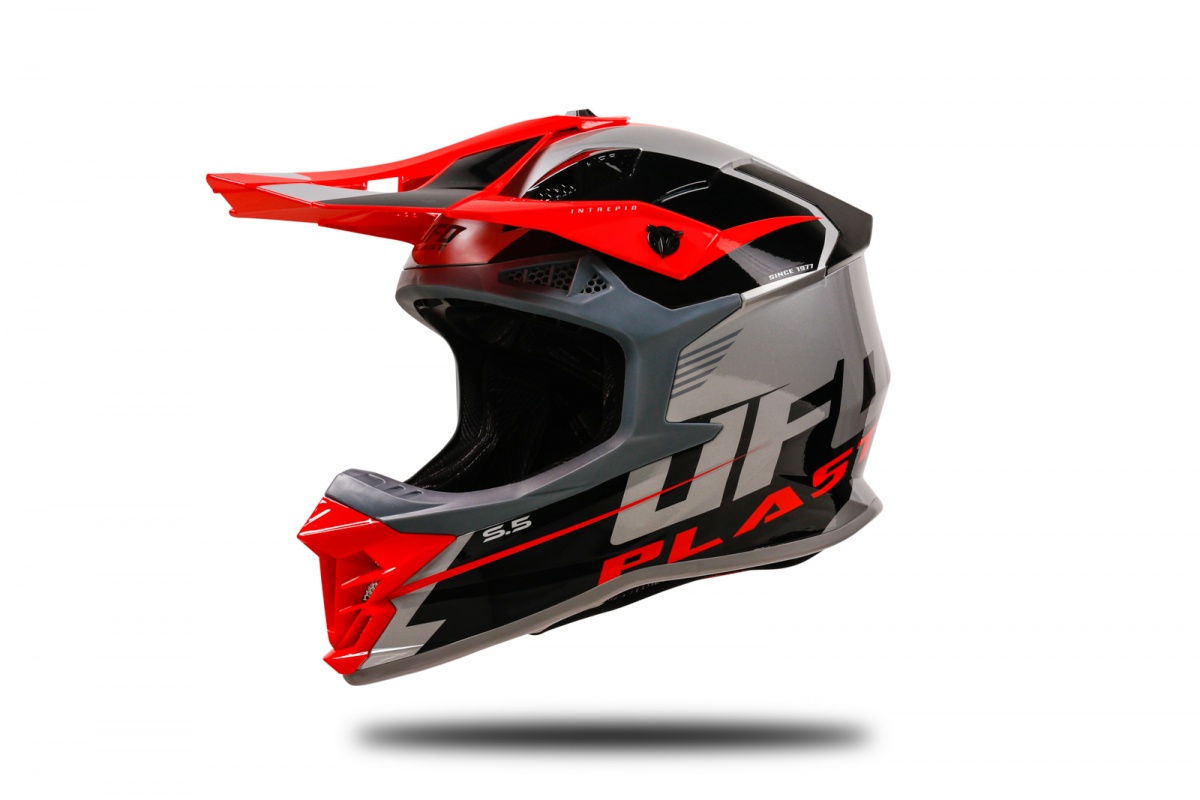 Casco motocross Intrepid grigio - Caschi - HE13400-EB - Ufo Plast