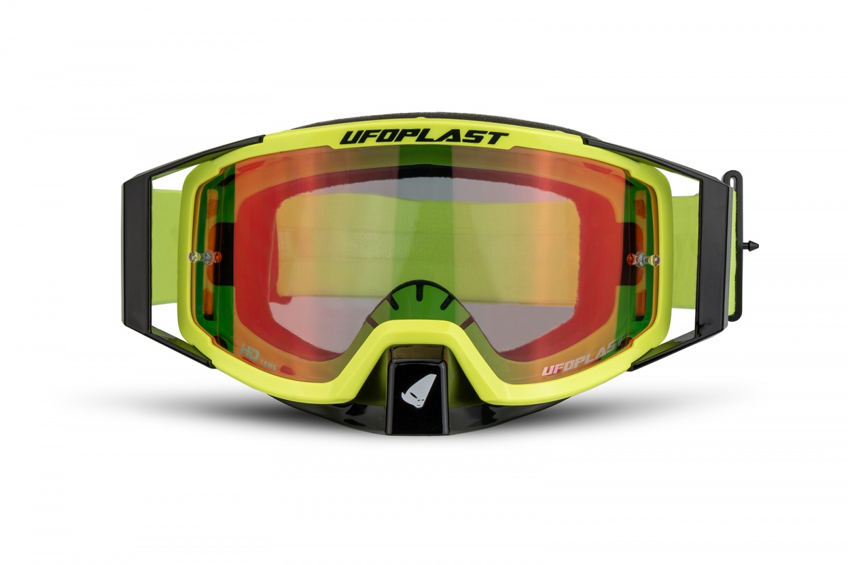 Occhiali motocross Wise Pro giallo fluo - Abbigliamento adulto - GO13002-DK - Ufo Plast