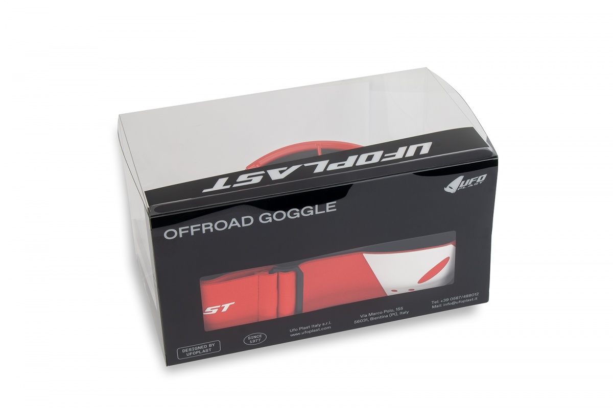 Occhiali motocross Wise Pro rosso - Abbigliamento adulto - GO13002-BW - Ufo Plast